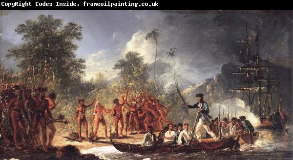 unknow artist The Landing at Tanna Tana one of the new hebrides